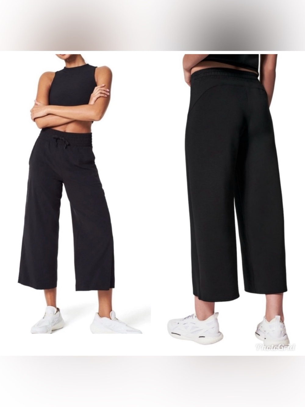 Spanx Air Essentials Wide Leg Cropped pants in black size XL